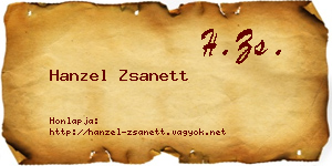 Hanzel Zsanett névjegykártya